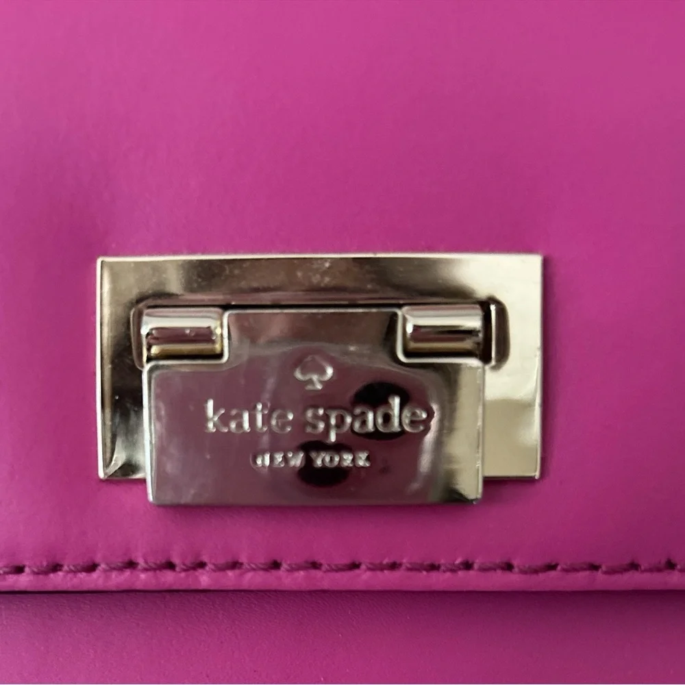 KATE SPADE leather purse,structured, Harwood Place Sinclair, Snapdragon Pink